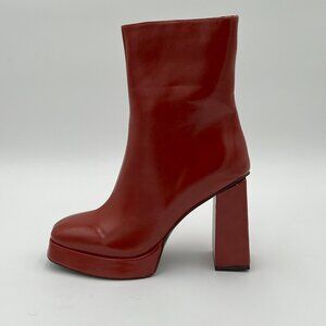 Elegant Red Ankle Booties